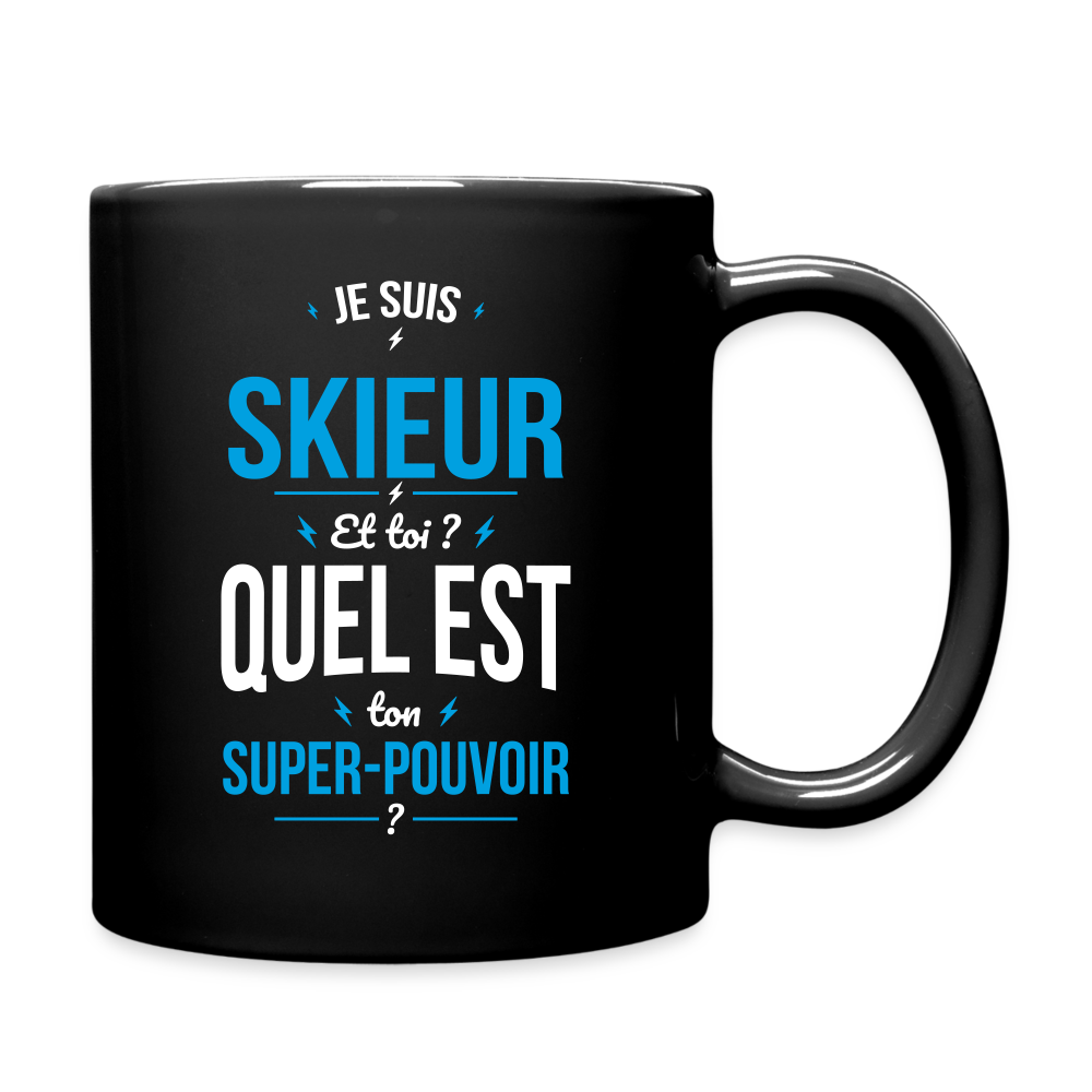 Mug uni - Je suis skieur - Super-pouvoir - noir