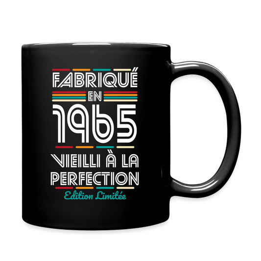 Mug uni - Anniversaire 60 Ans - Fabriqué en 1965 - noir
