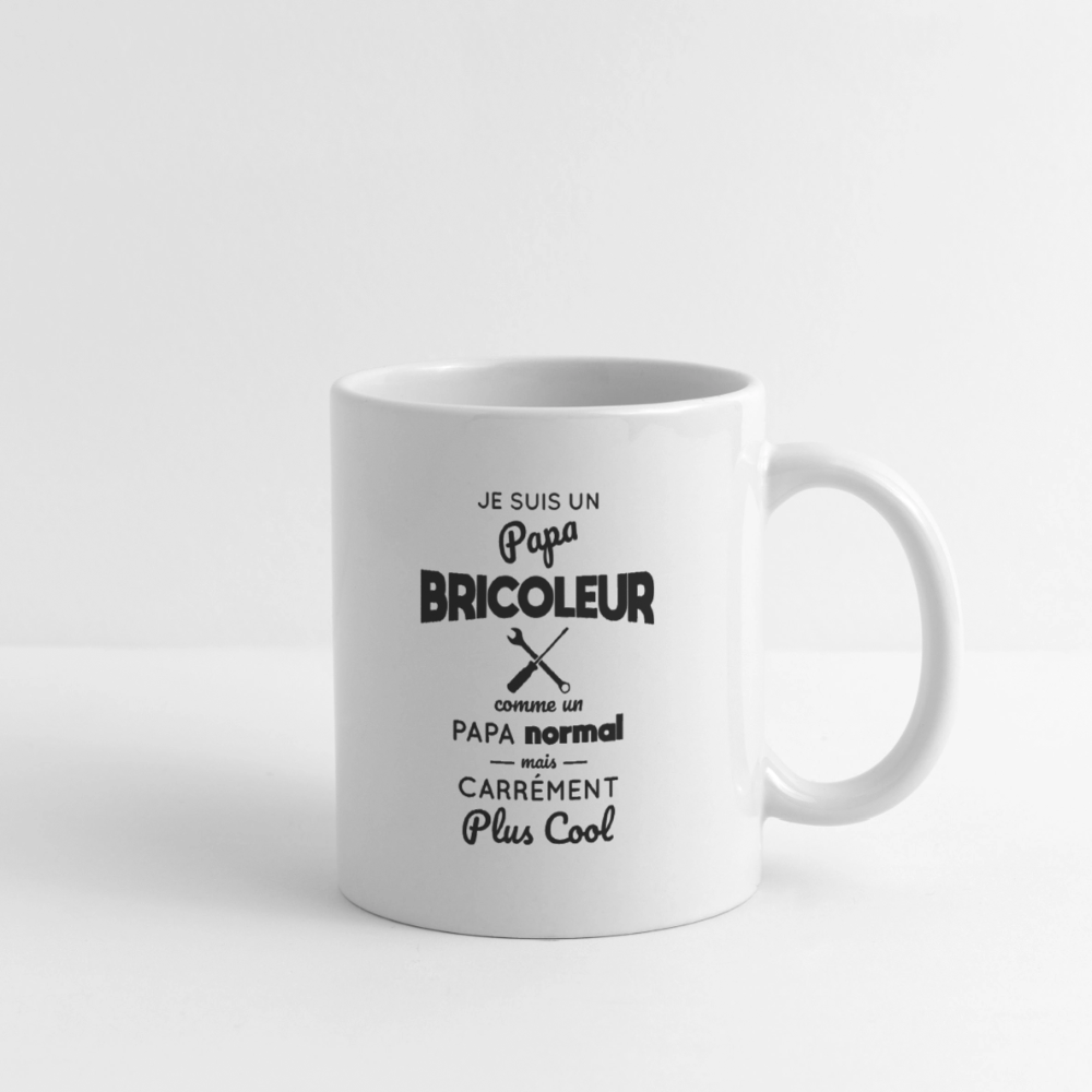 Mug blanc - Papa bricoleur plus cool - blanc