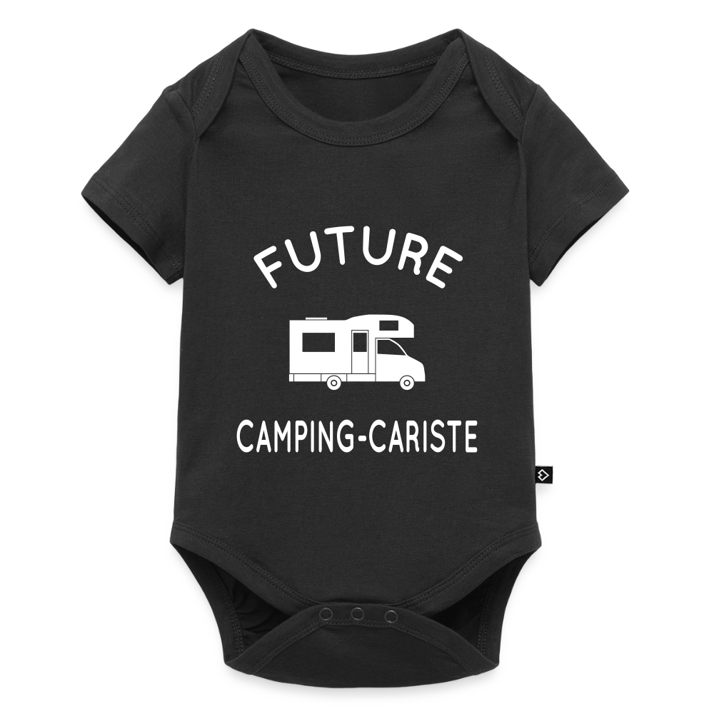Body Bébé bio manches courtes - Future camping-cariste - noir