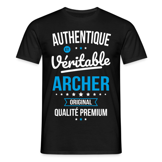 T-shirt Homme - Authentique et véritable Archer - noir