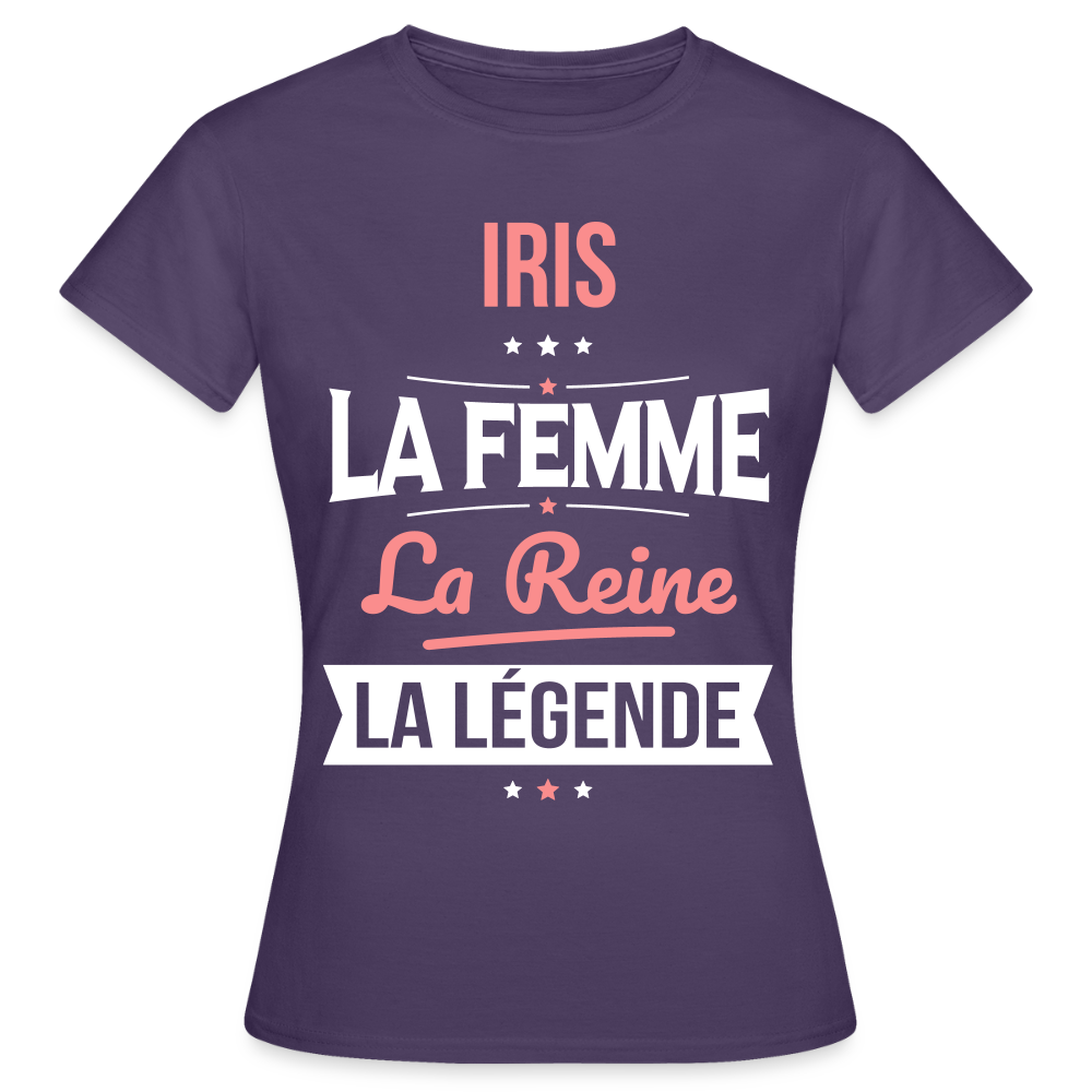 T-shirt Femme - Iris - la Femme - la Reine - la Légende - violet foncé