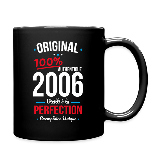Mug uni anniversaire 20 ans Homme – Original 2006 Authentique - noir
