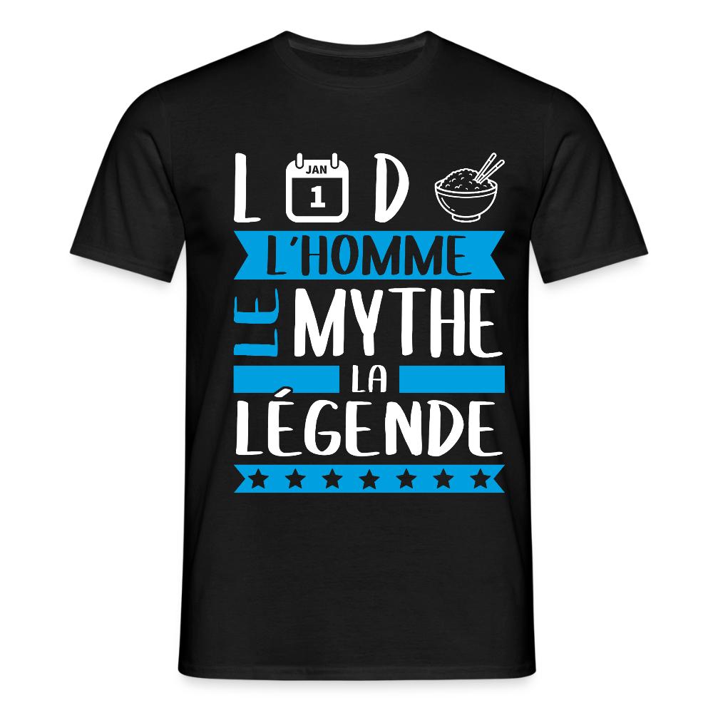 T-shirt homme Landry rébus – L’homme, le mythe, la légende - noir