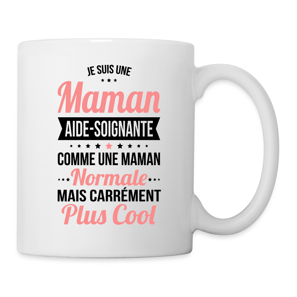 Mug blanc - Maman aide-soignante plus cool - blanc