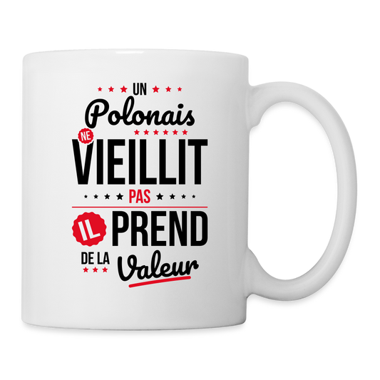 Mug blanc - Un Polonais ne vieillit pas - blanc