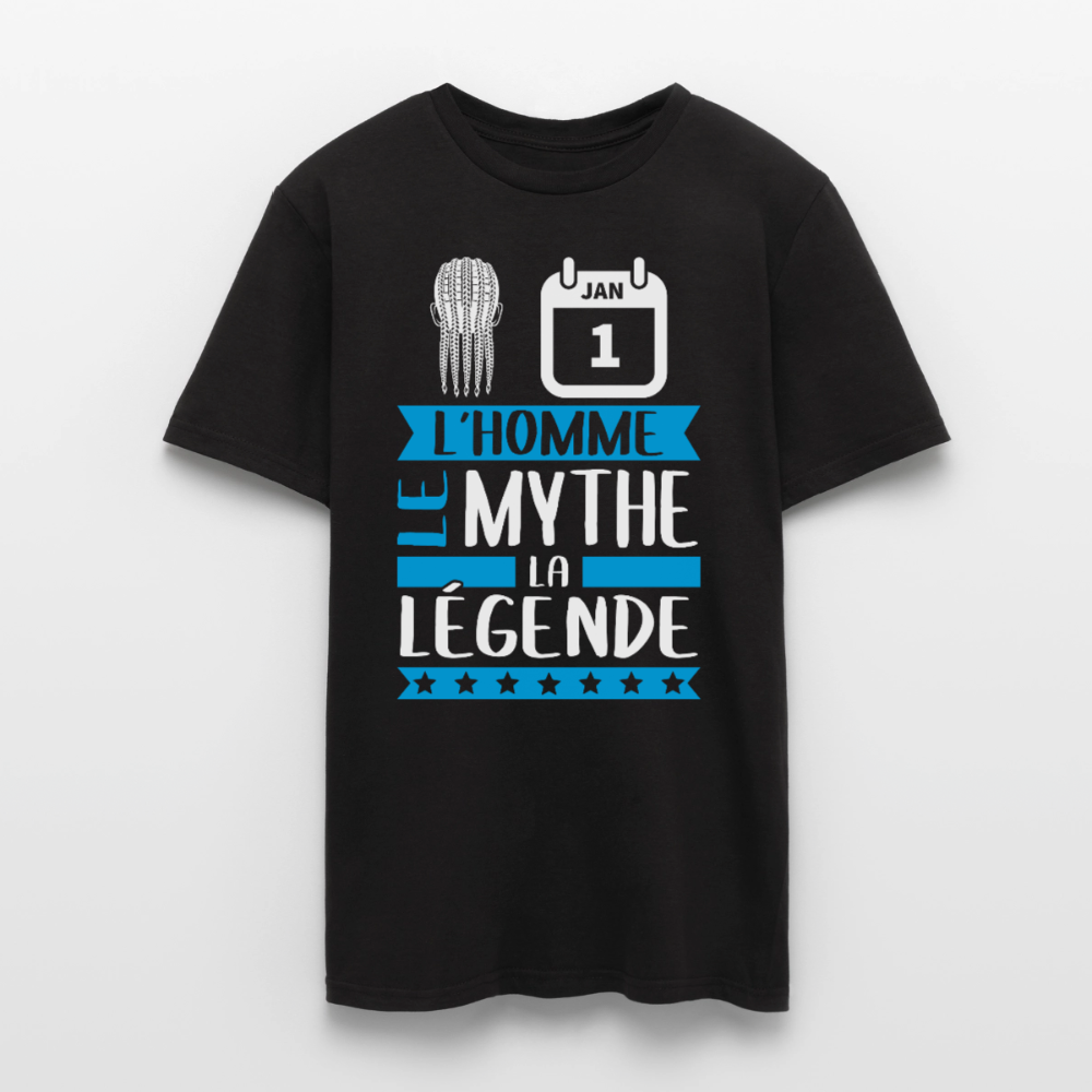 T-shirt homme Nathan rébus – L’homme, le mythe, la légende - noir