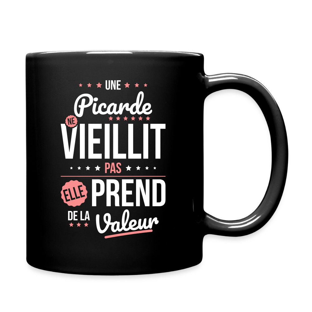 Mug uni - Une Picarde ne vieillit pas - noir
