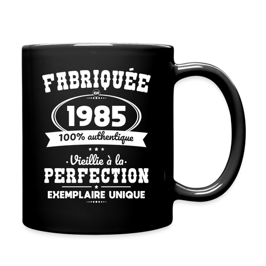 Mug uni - Anniversaire 40 Ans - Fabriquée en 1985 - noir