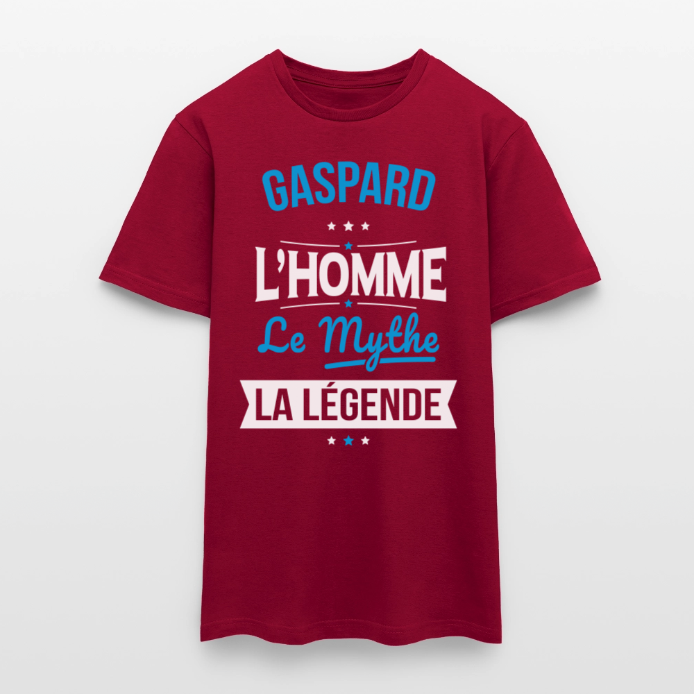 T-shirt Homme - Gaspard - l'Homme - le Mythe - la Légende - rouge brique