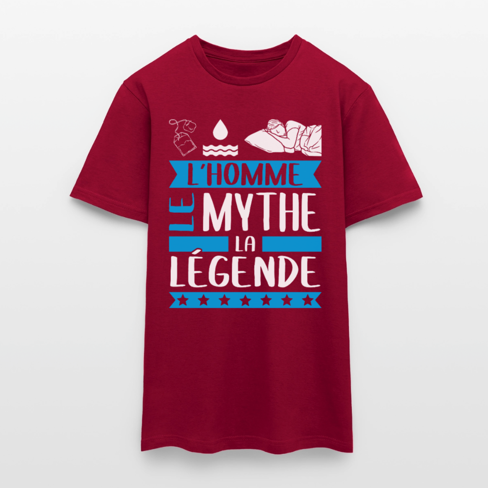 T-shirt homme Théodore rébus – L’homme, le mythe, la légende - rouge brique