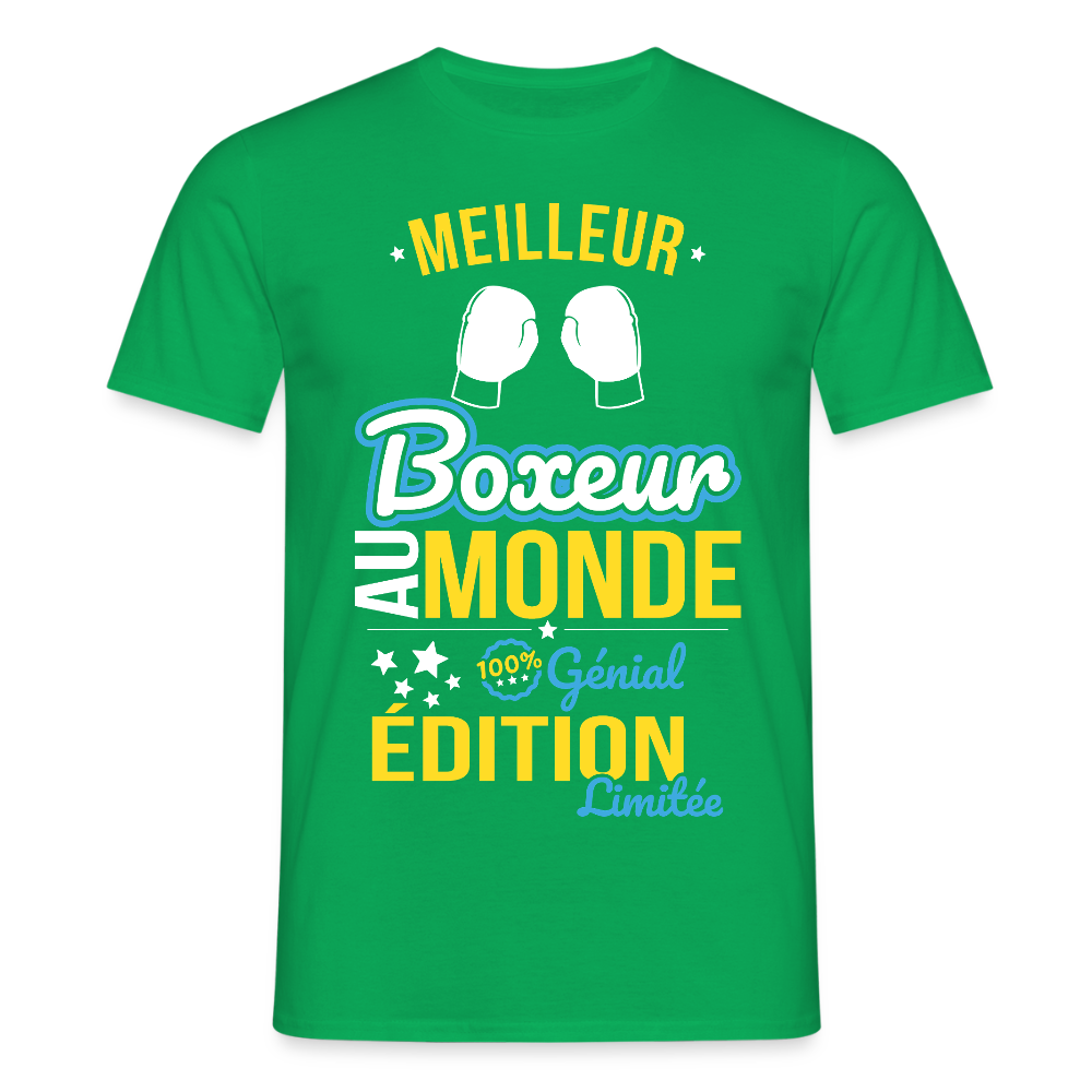 T-shirt Homme - Meilleur Boxeur au monde - 100% génial - vert