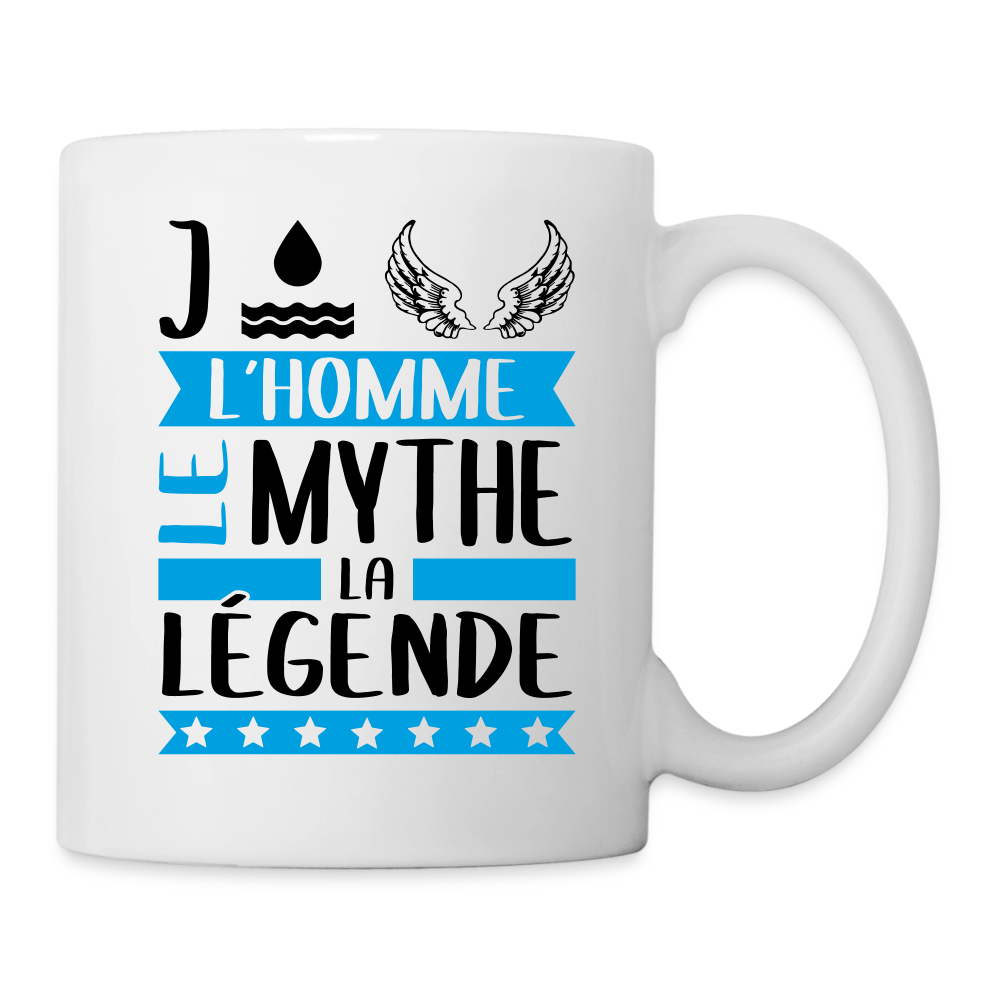 Mug blanc Joël rébus – L’homme, le mythe, la légende - blanc