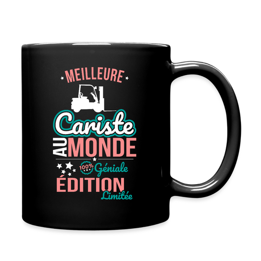 Mug uni - Meilleure Cariste au monde - 100% géniale - noir