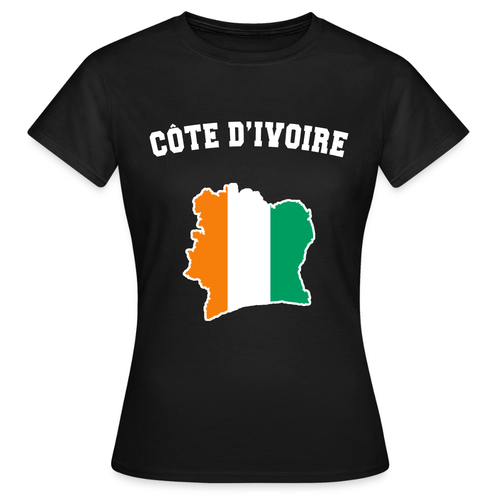 T-shirt Femme - Côte d'Ivoire - noir
