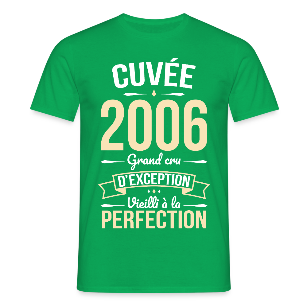 T-shirt Homme - Anniversaire 19 Ans - Cuvée 2006 - vert