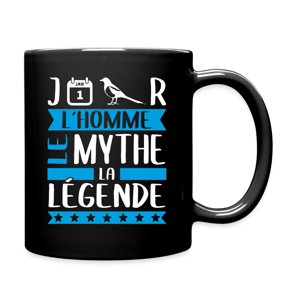 Mug uni Jean-Pierre rébus – L’homme, le mythe, la légende - noir
