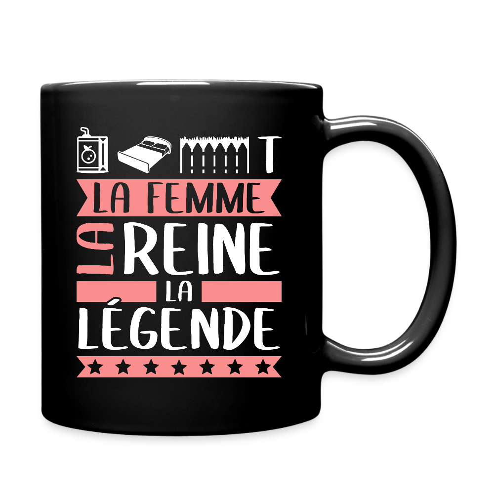 Mug uni Juliette rébus – La femme, la reine, la légende - noir