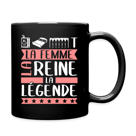 Mug uni Juliette rébus – La femme, la reine, la légende - noir