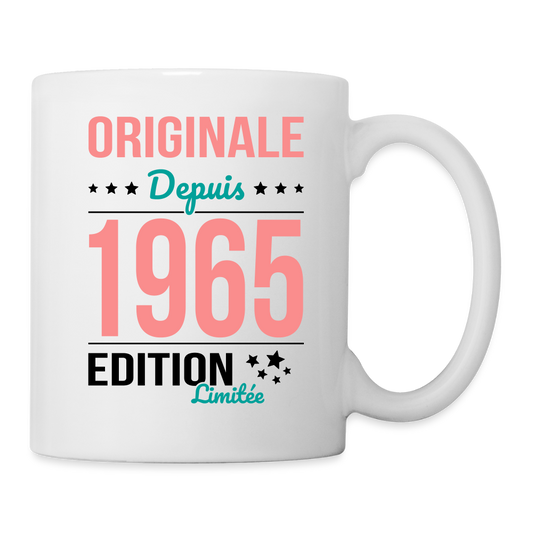 Mug blanc - Anniversaire 60 Ans - Originale depuis 1965 - blanc