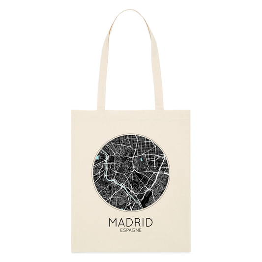 Tote Bag Madrid Bio Coloris Clair – Plan de Madrid - écru doux