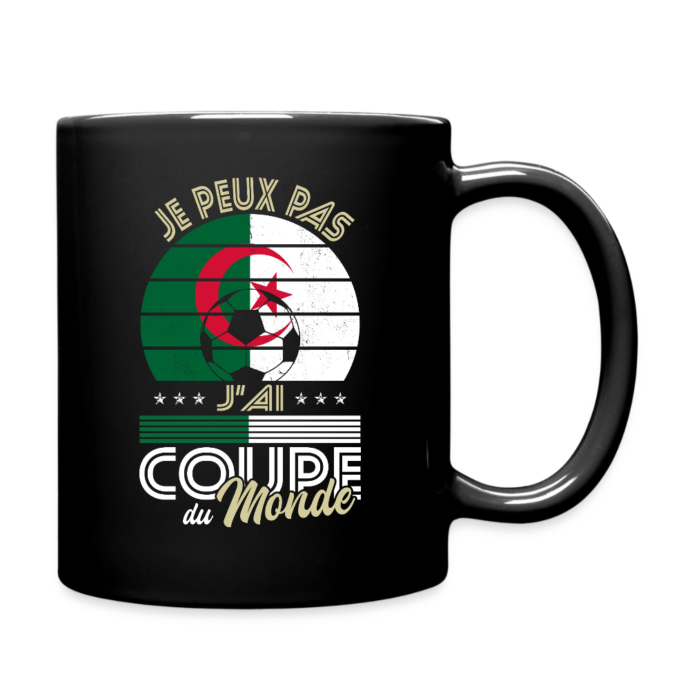 Mug uni - Je peux pas j'ai Coupe du Monde - Algérie - noir