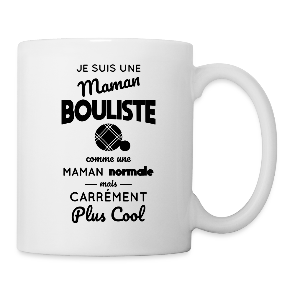 Mug blanc - Maman bouliste plus cool - blanc