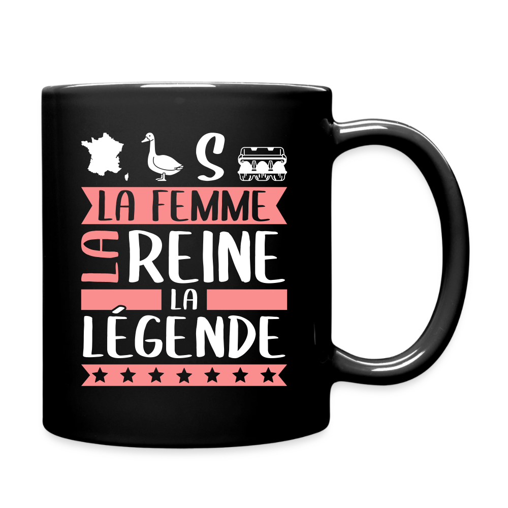 Mug uni Françoise rébus – La femme, la reine, la légende - noir