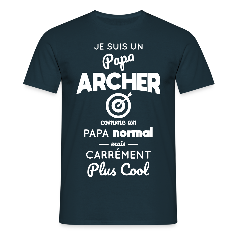 T-shirt Homme - Papa archer plus cool - marine