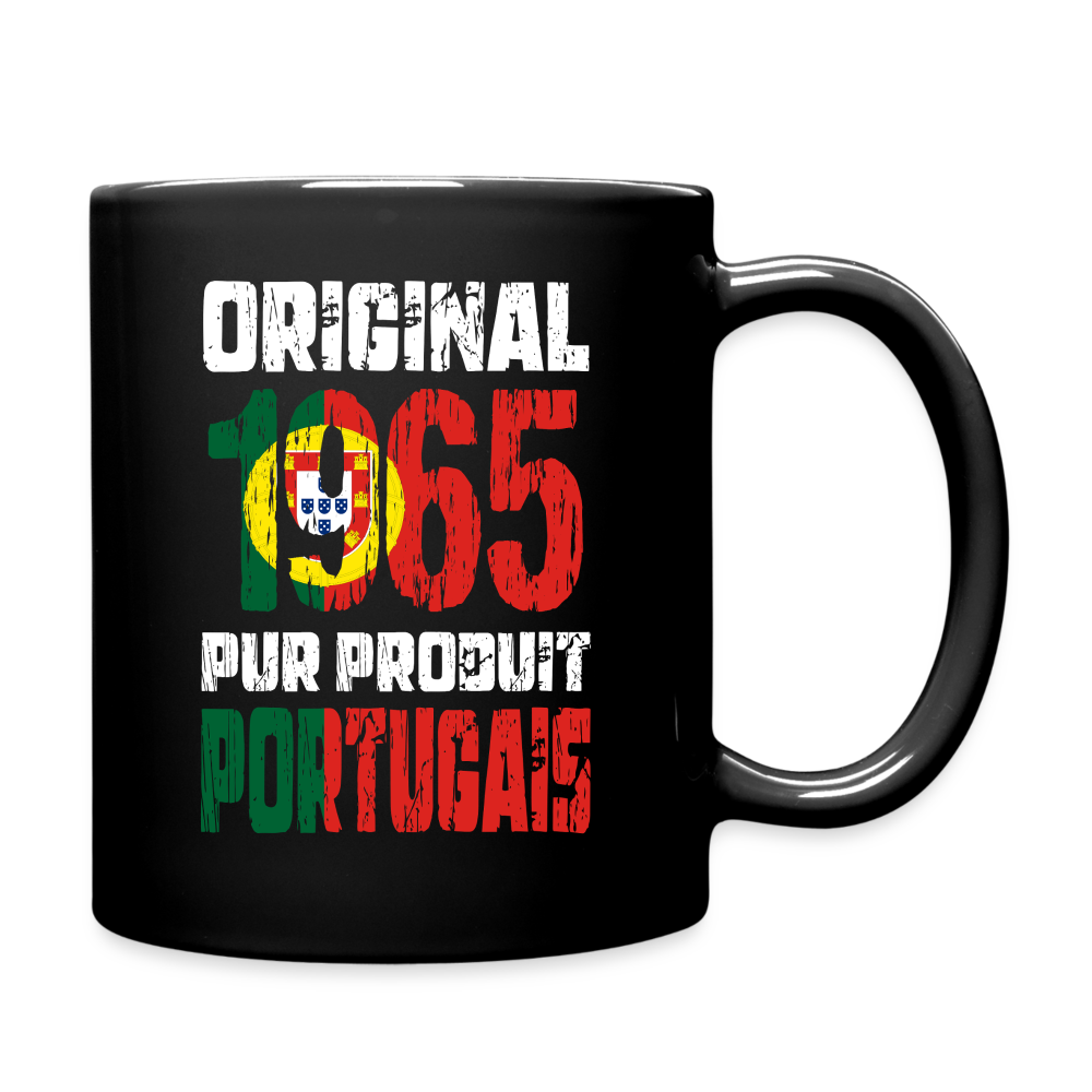 Mug uni - Anniversaire 60 Ans - Original 1965 - Pur produit Portugais - noir