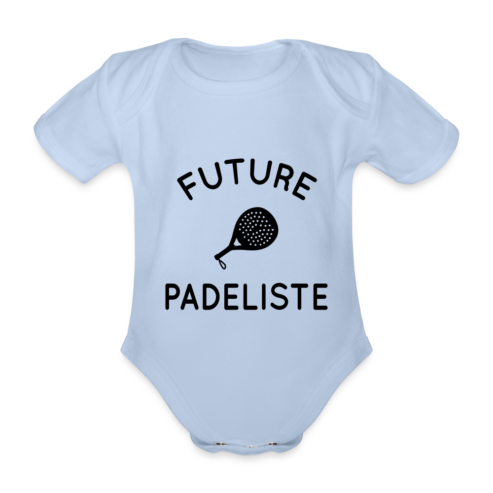 Body Bébé bio manches courtes - Future padeliste - ciel