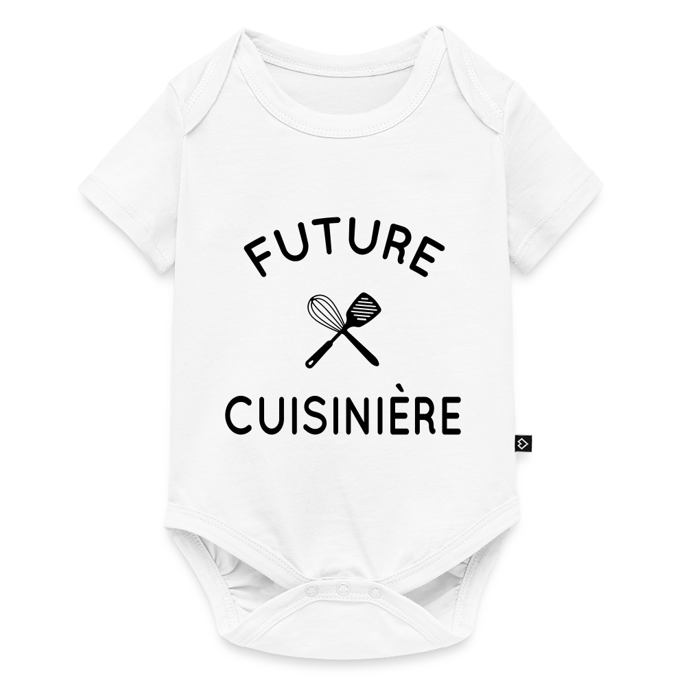 Body Bébé bio manches courtes - Future cuisinière - blanc