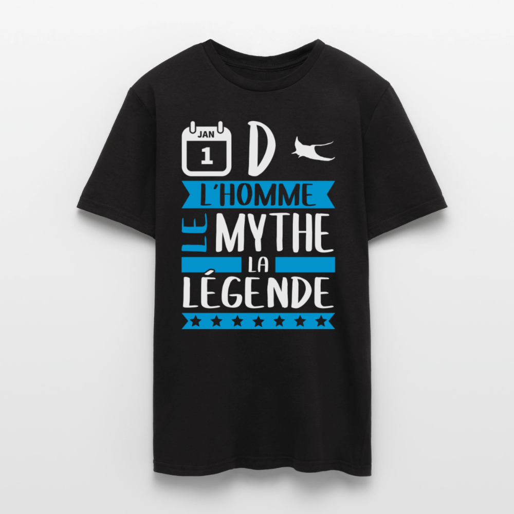 T-shirt homme André rébus – L’homme, le mythe, la légende - noir