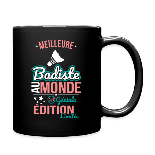 Mug uni - Meilleure Badiste au monde - 100% géniale - noir