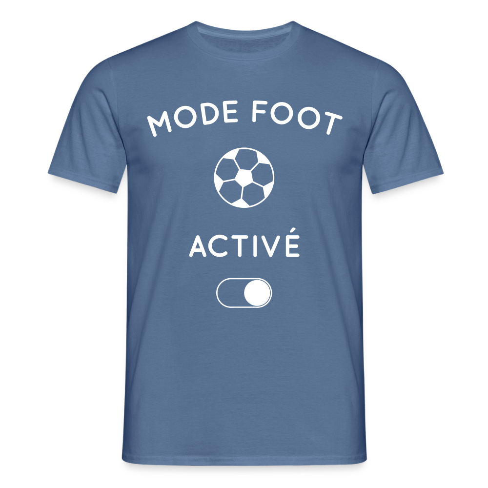 T-shirt Homme - Mode foot activé - bleu pigeon 