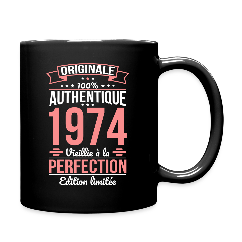 Mug uni - Anniversaire 51 Ans - Originale 1974 - noir