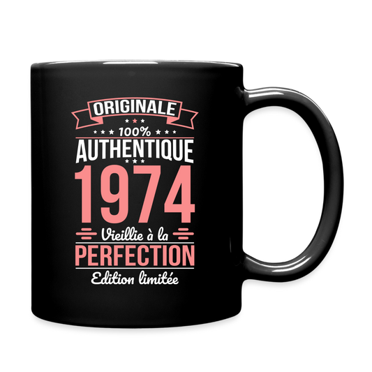 Mug uni - Anniversaire 51 Ans - Originale 1974 - noir
