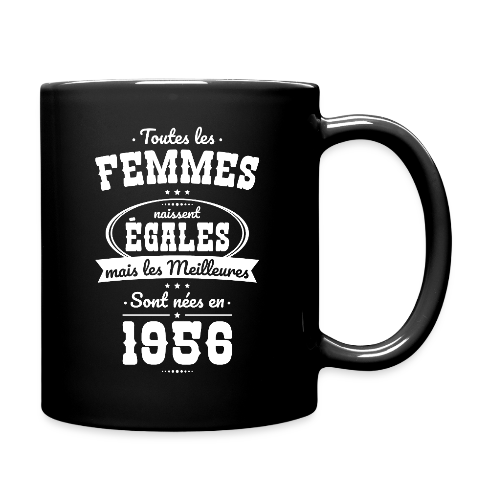 Mug uni anniversaire femme 70 ans – Les meilleures sont nées en 1956 - noir