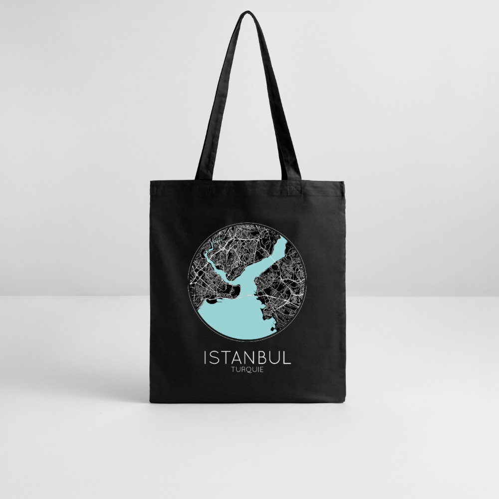 Tote Bag Istanbul Bio – Plan d’Istanbul - noir
