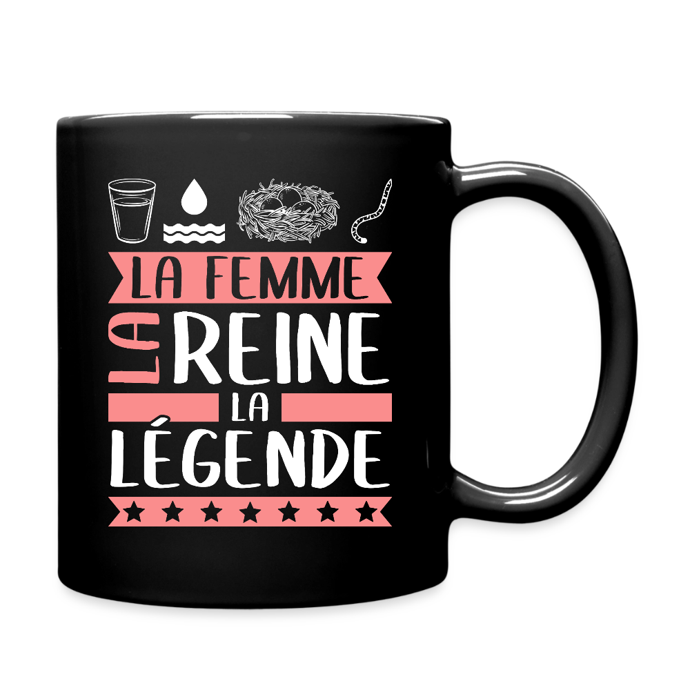 Mug uni Véronique rébus – La femme, la reine, la légende - noir