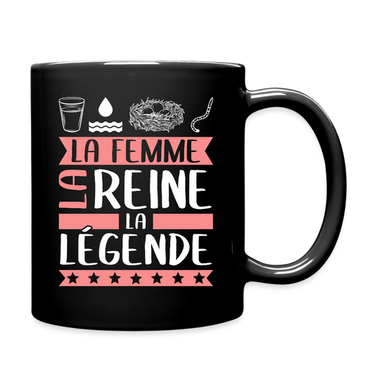 Mug uni Véronique rébus – La femme, la reine, la légende - noir