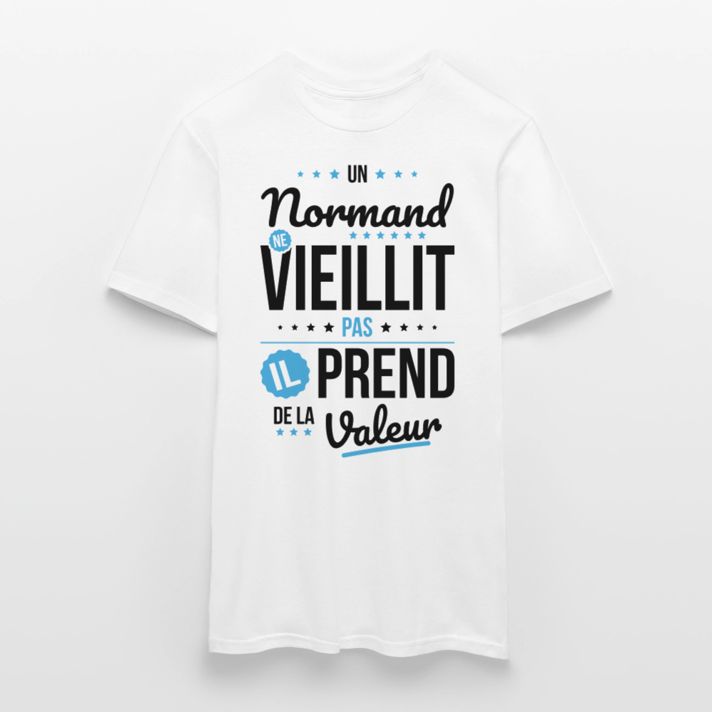 T-shirt Homme - Un Normand ne vieillit pas - blanc