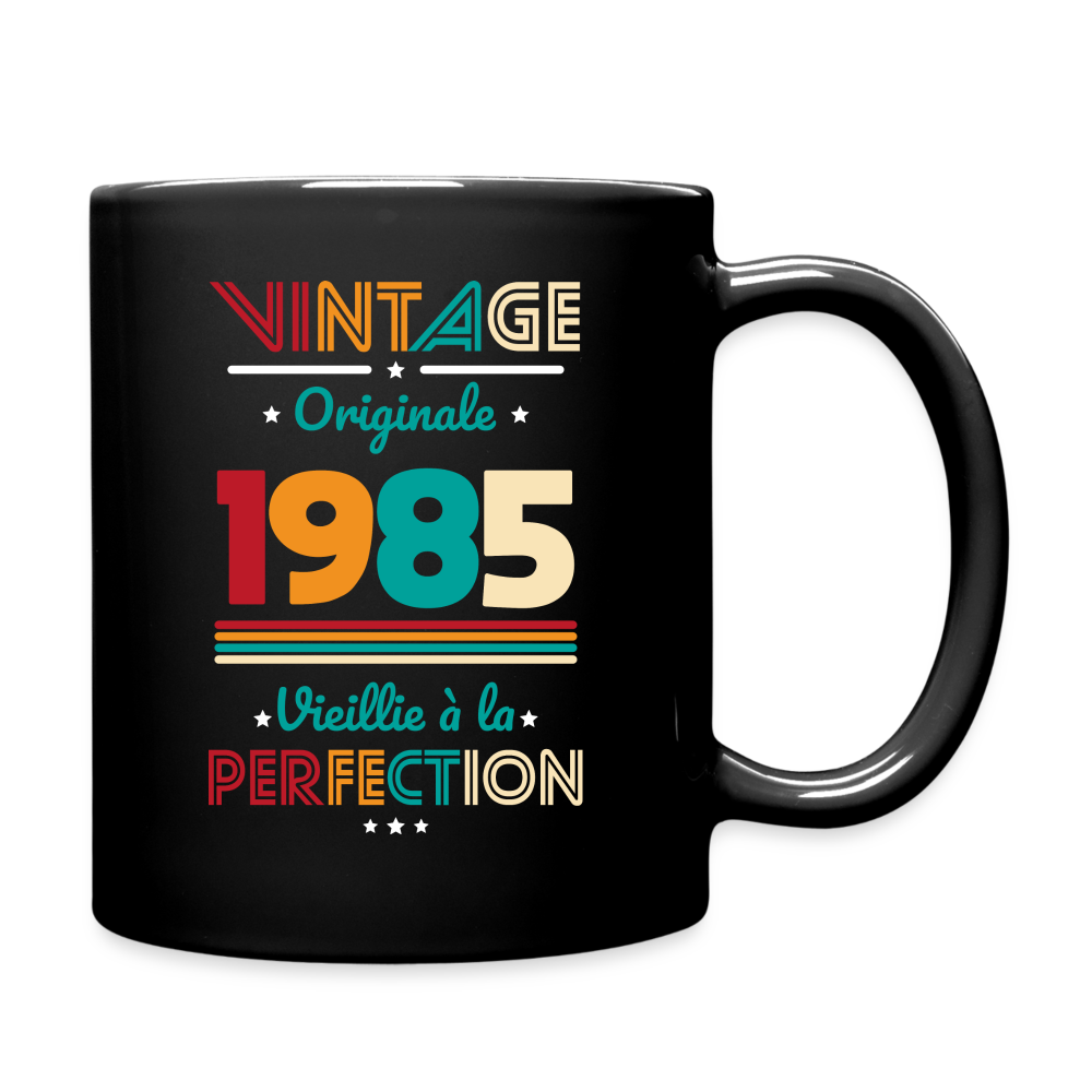 Mug uni - Anniversaire 40 Ans - Vintage Originale 1985 - noir