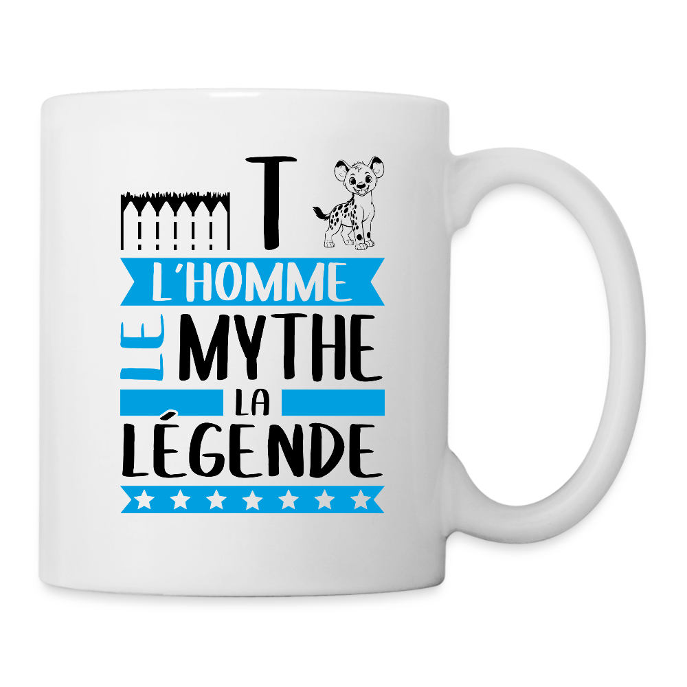 Mug blanc Etienne rébus – L’homme, le mythe, la légende - blanc