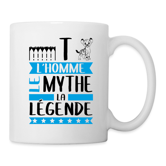 Mug blanc Etienne rébus – L’homme, le mythe, la légende - blanc