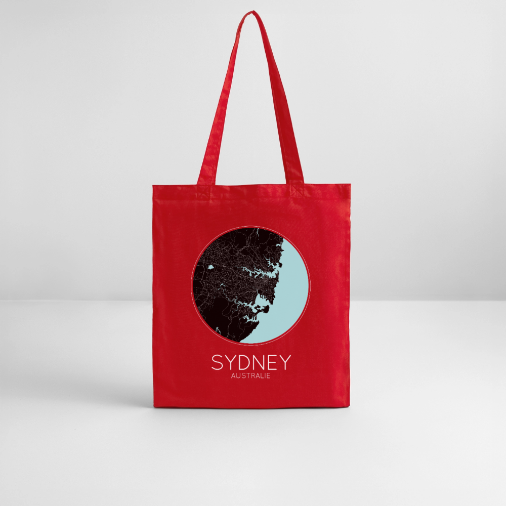 Tote Bag Sydney Bio – Plan de Sydney - rouge