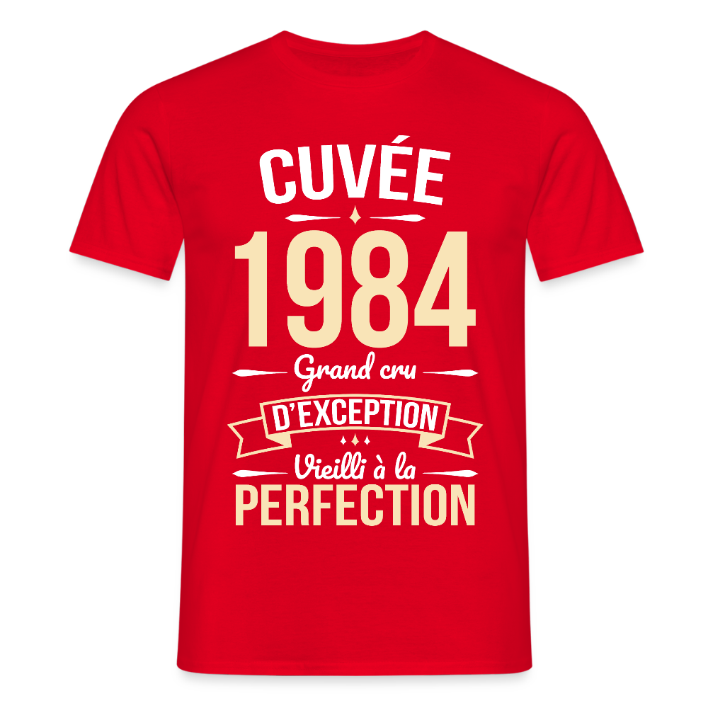 T-shirt Homme - Anniversaire 41 Ans - Cuvée 1984 - rouge