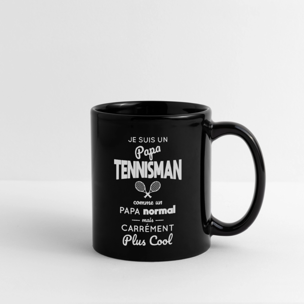 Mug uni - Papa tennisman plus cool - noir