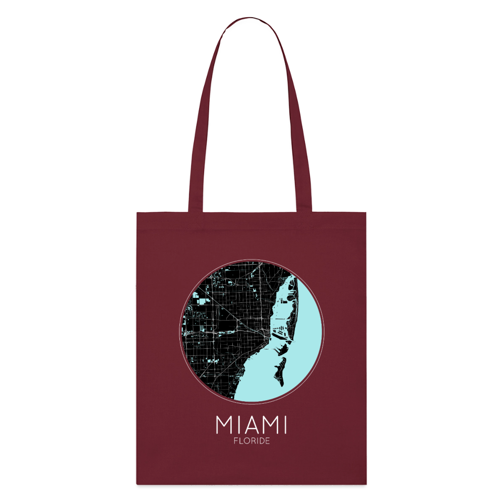 Tote Bag Miami Bio – Plan de Miami - bordeaux