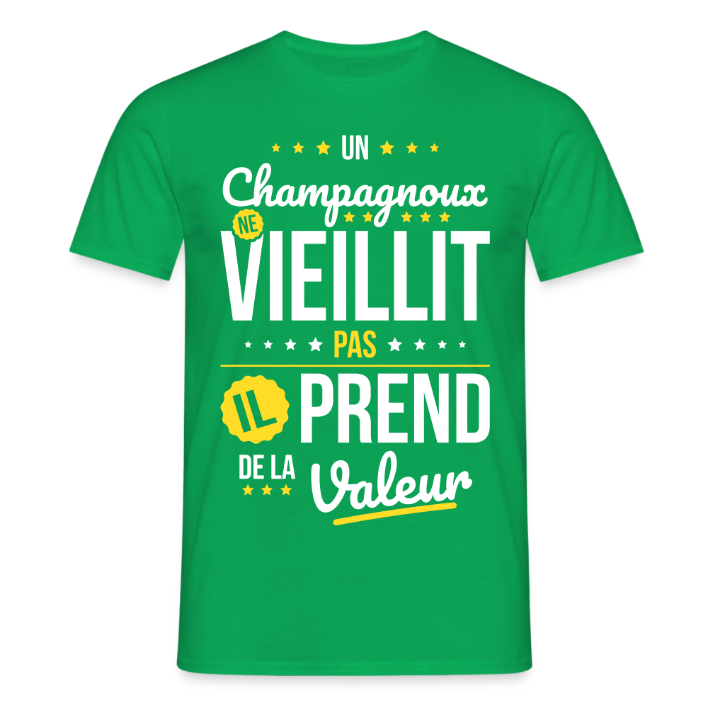 T-shirt Homme - Un Champagnoux ne vieillit pas - vert